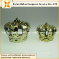 Superficie de cerámica Crown Crown Candle Holders